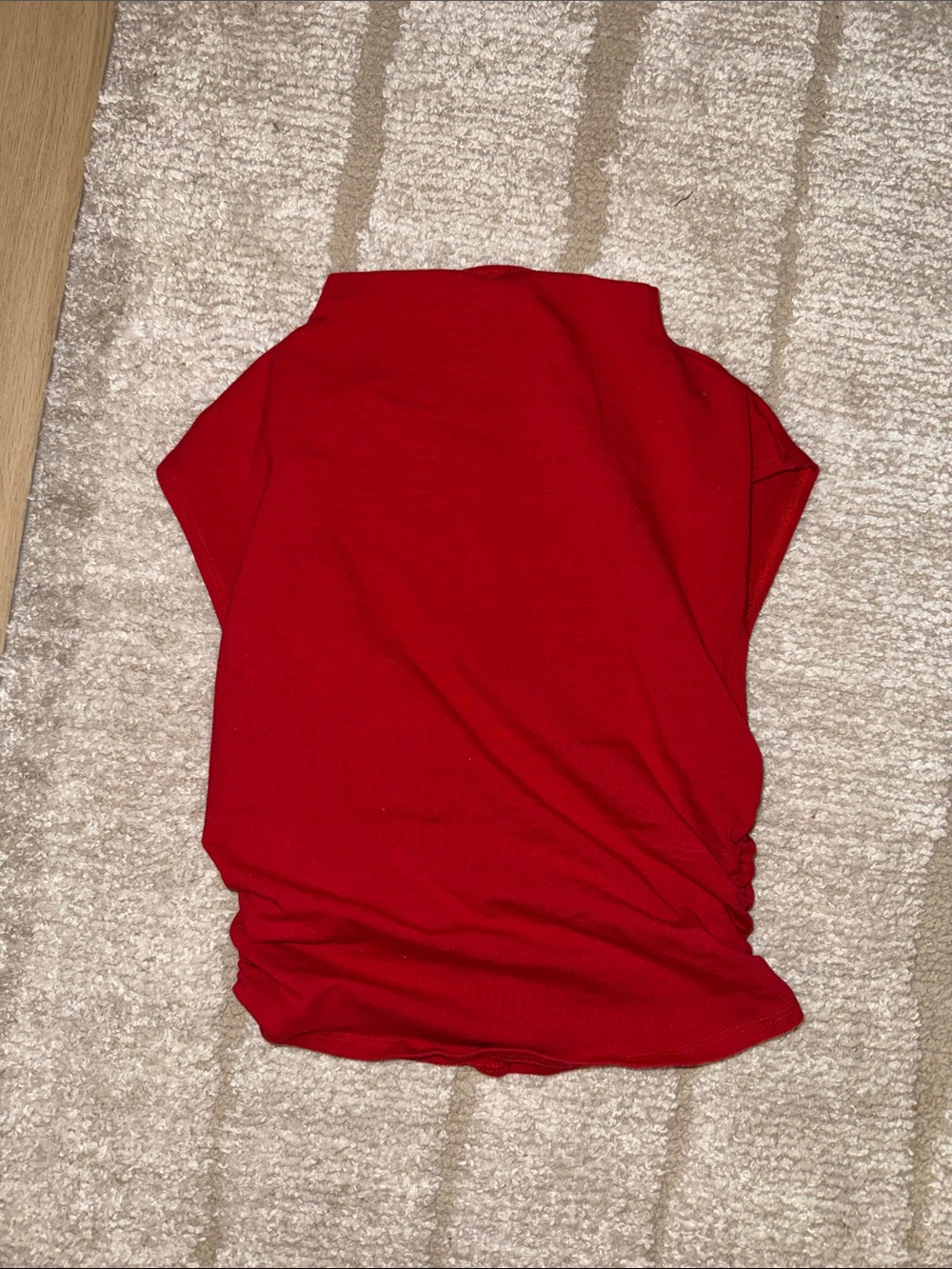 Reformation Red Sleeveless Mock Neck Tank